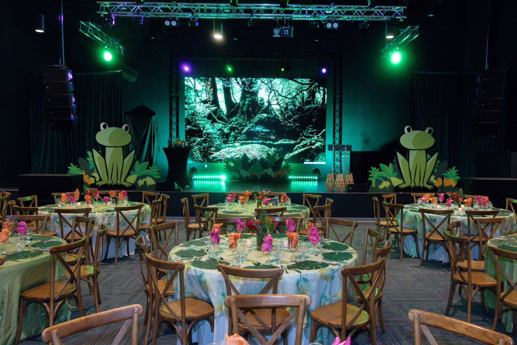 Farm-to-table dinner under string lights