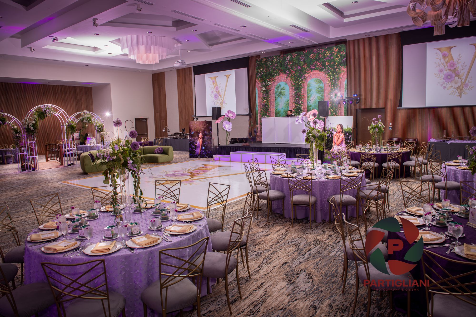 Elegant styled reception designed by Kingsley Event Consulting
