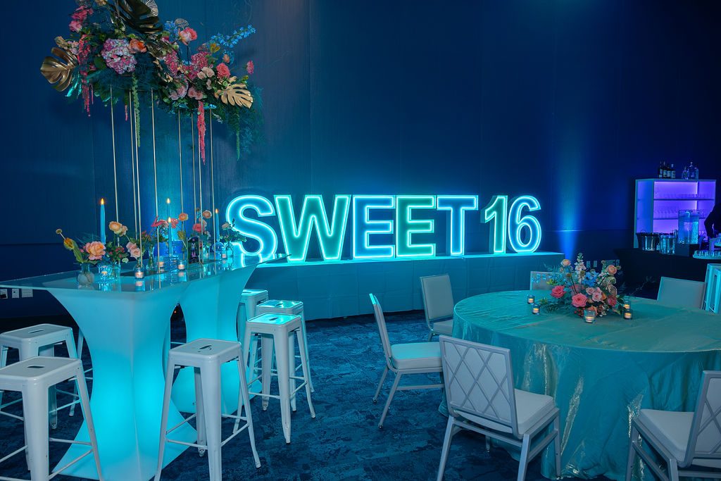 Sweet 16 celebration styled by Kingsley Event Consulting