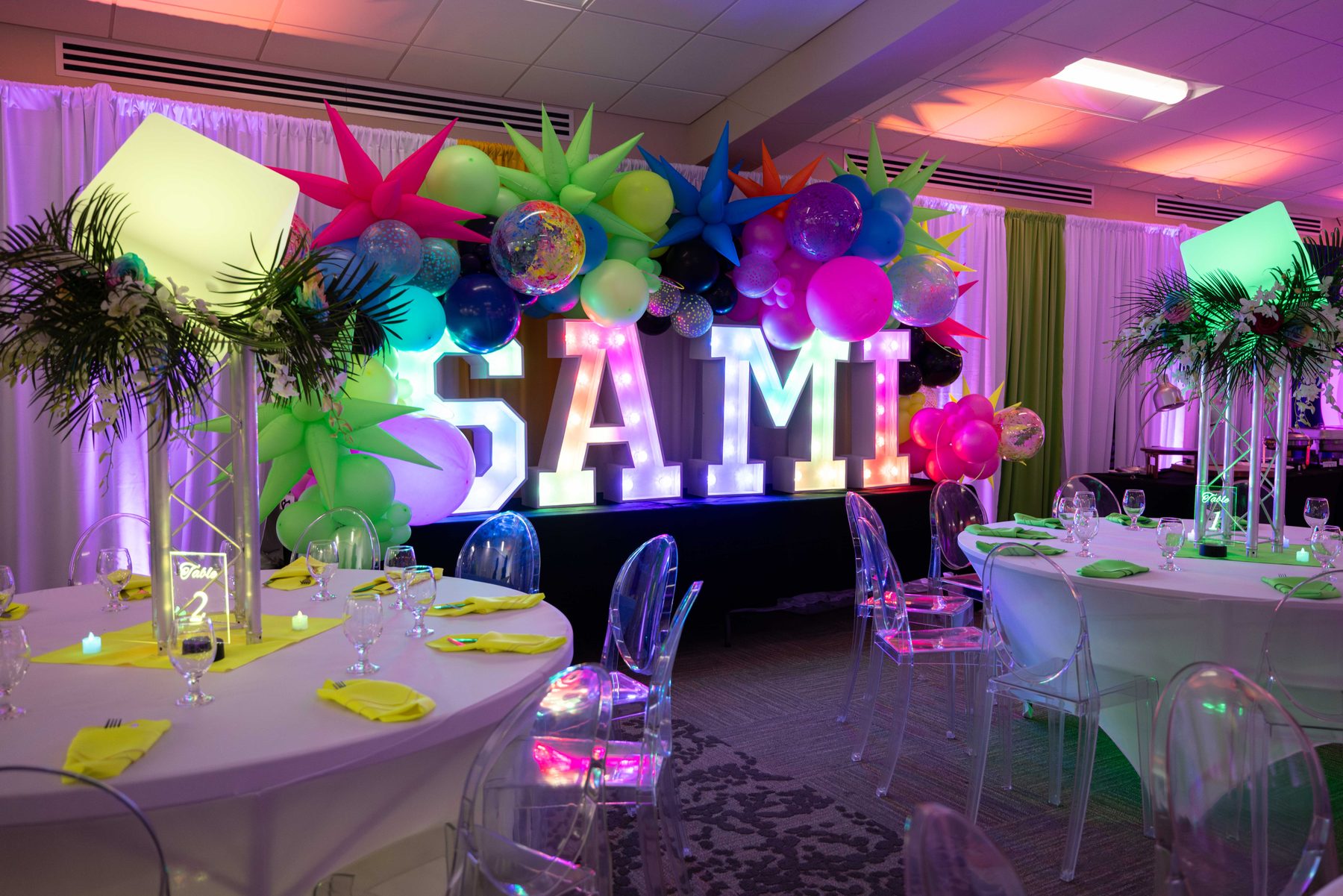 Mitzvah dessert display planned by Kingsley Event Consulting